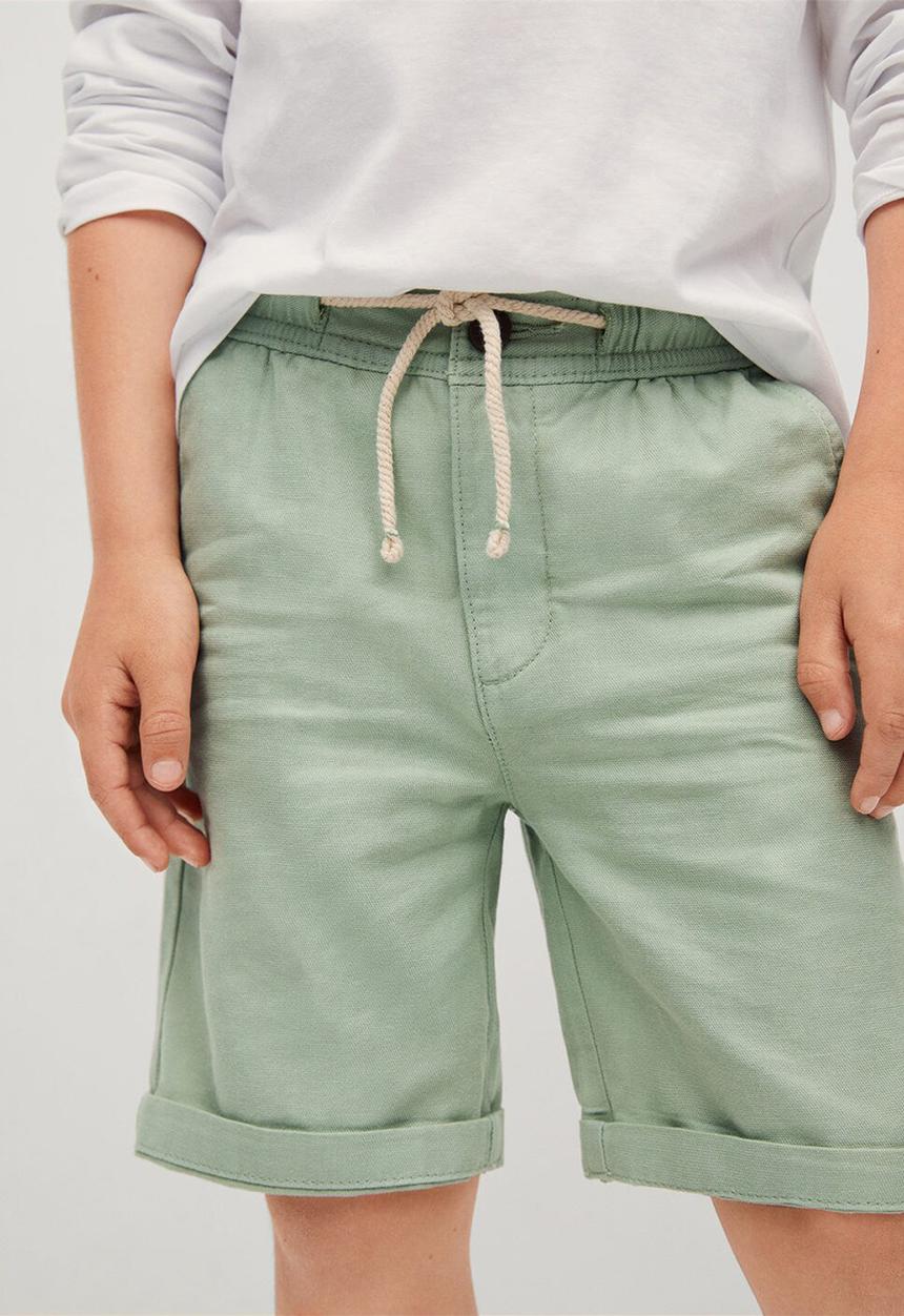 MANGO - Bermuda shorts pilo - turquoise