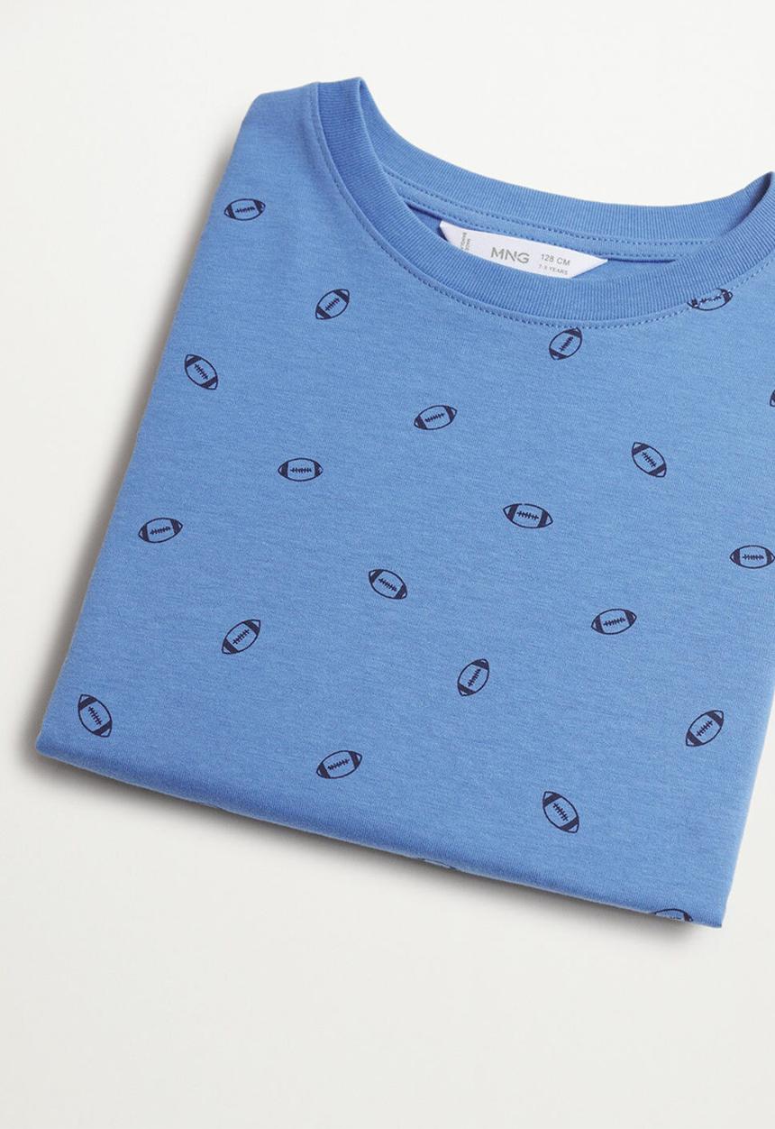 MANGO - T-shirts - medium blue