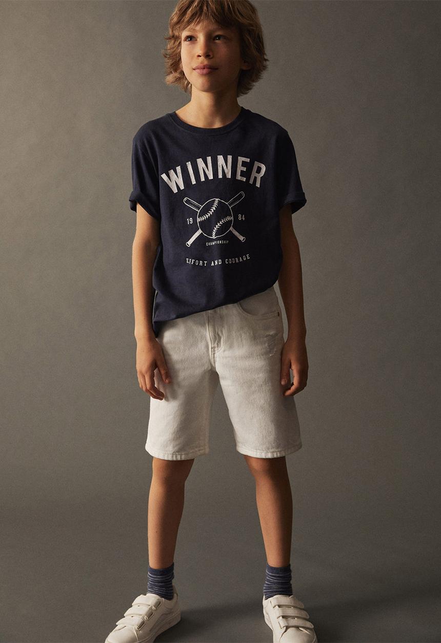 MANGO - T-shirt winner - navy