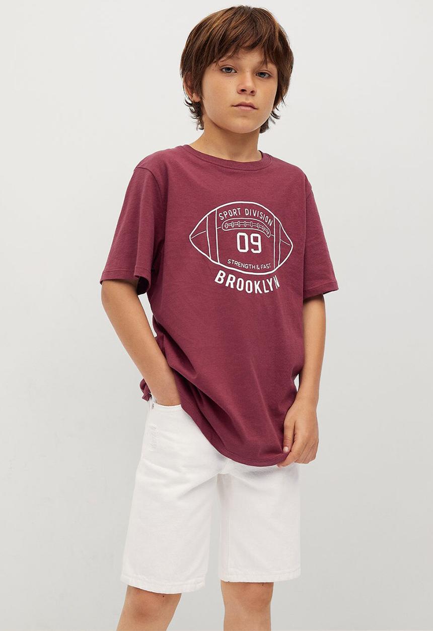 MANGO - T-shirt winner - dark red