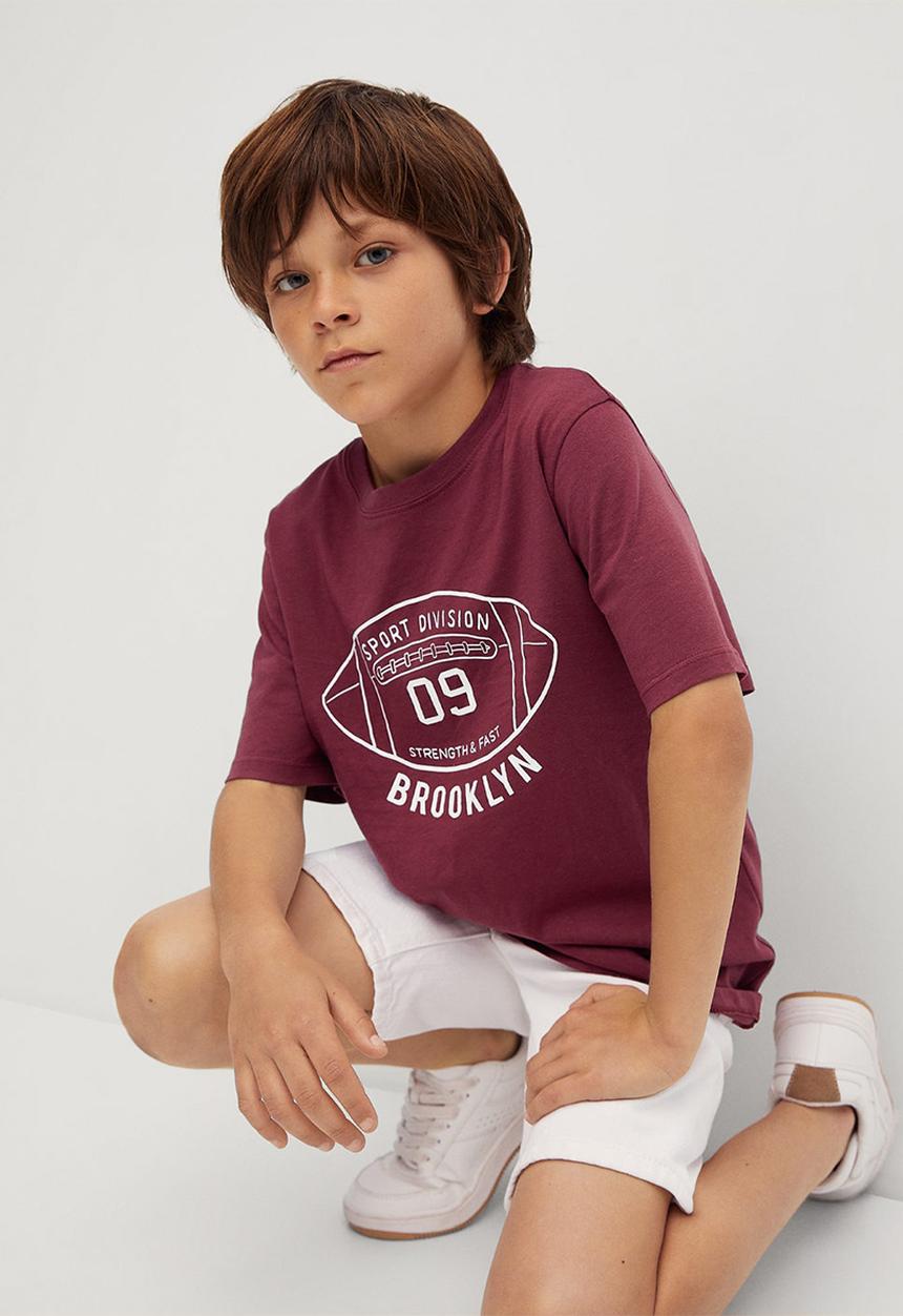 MANGO - T-shirt winner - dark red