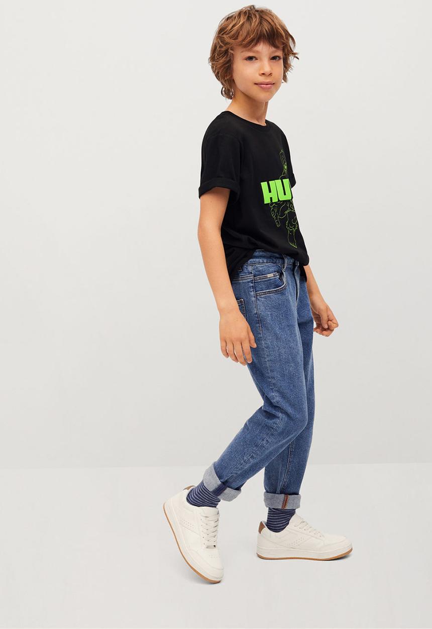 MANGO - T-shirt hulk - black