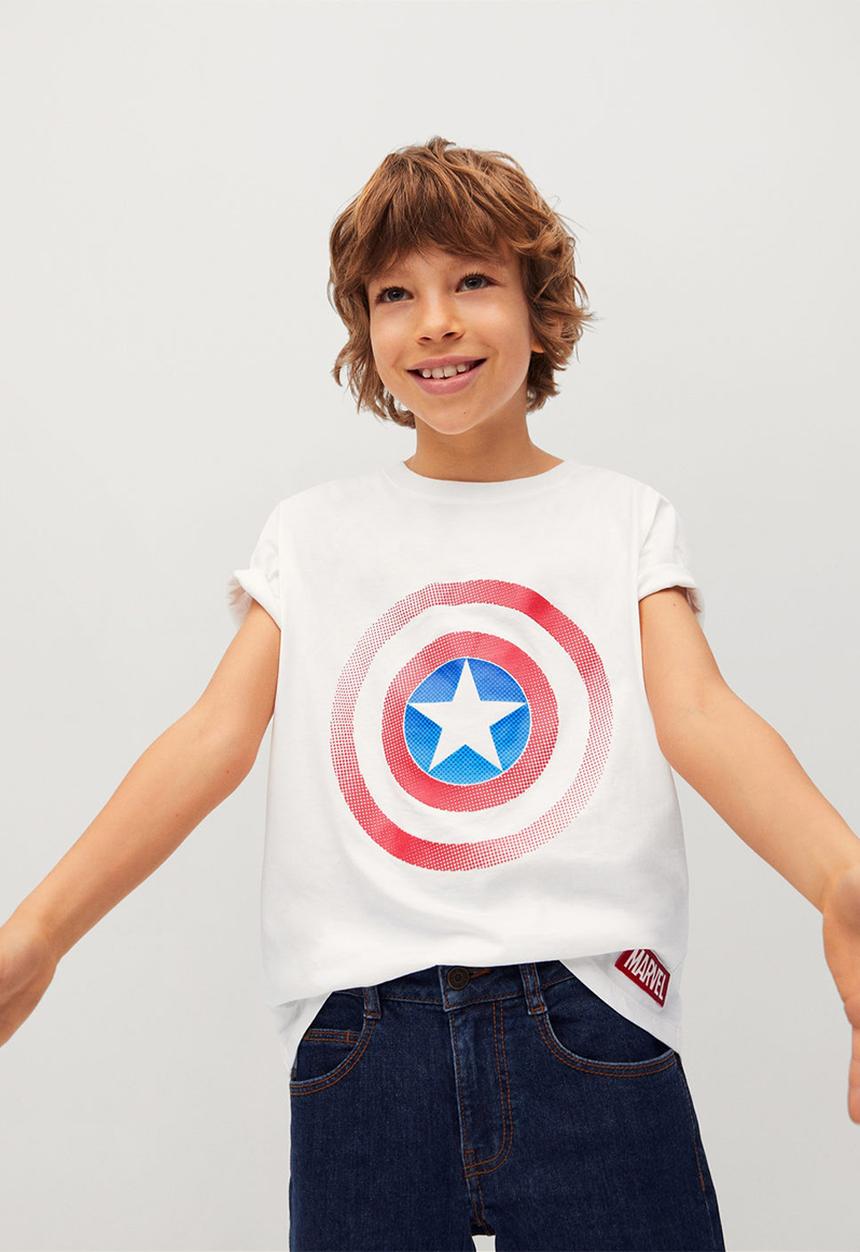 MANGO - T-shirt circle - white