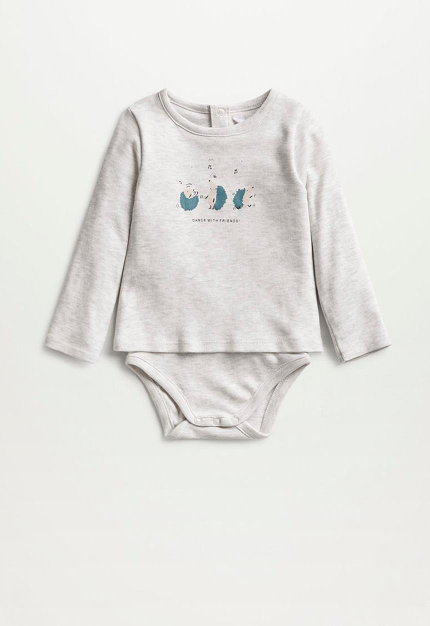 MANGO - Dance long sleeve tee - grey