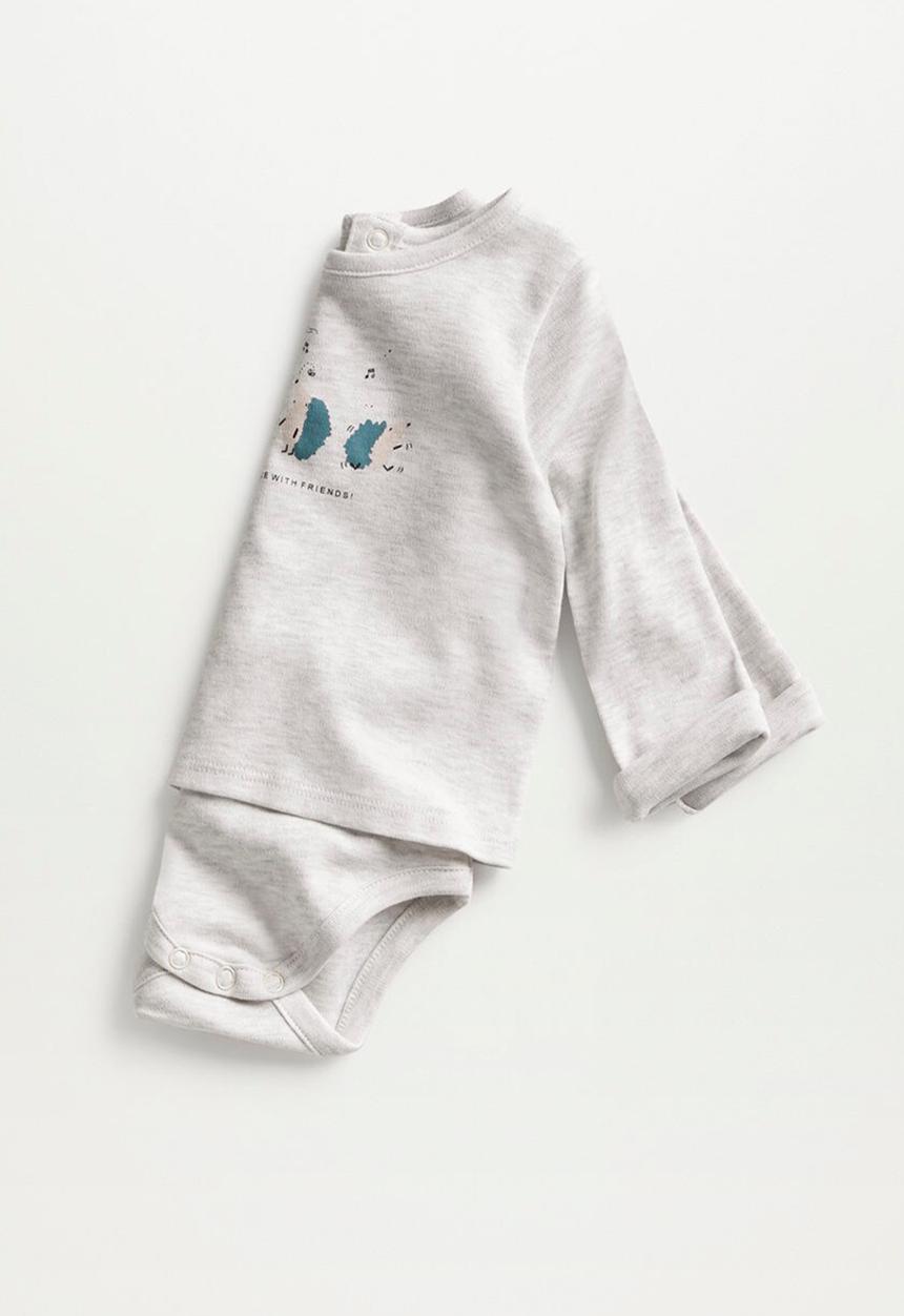 MANGO - Dance long sleeve tee - grey