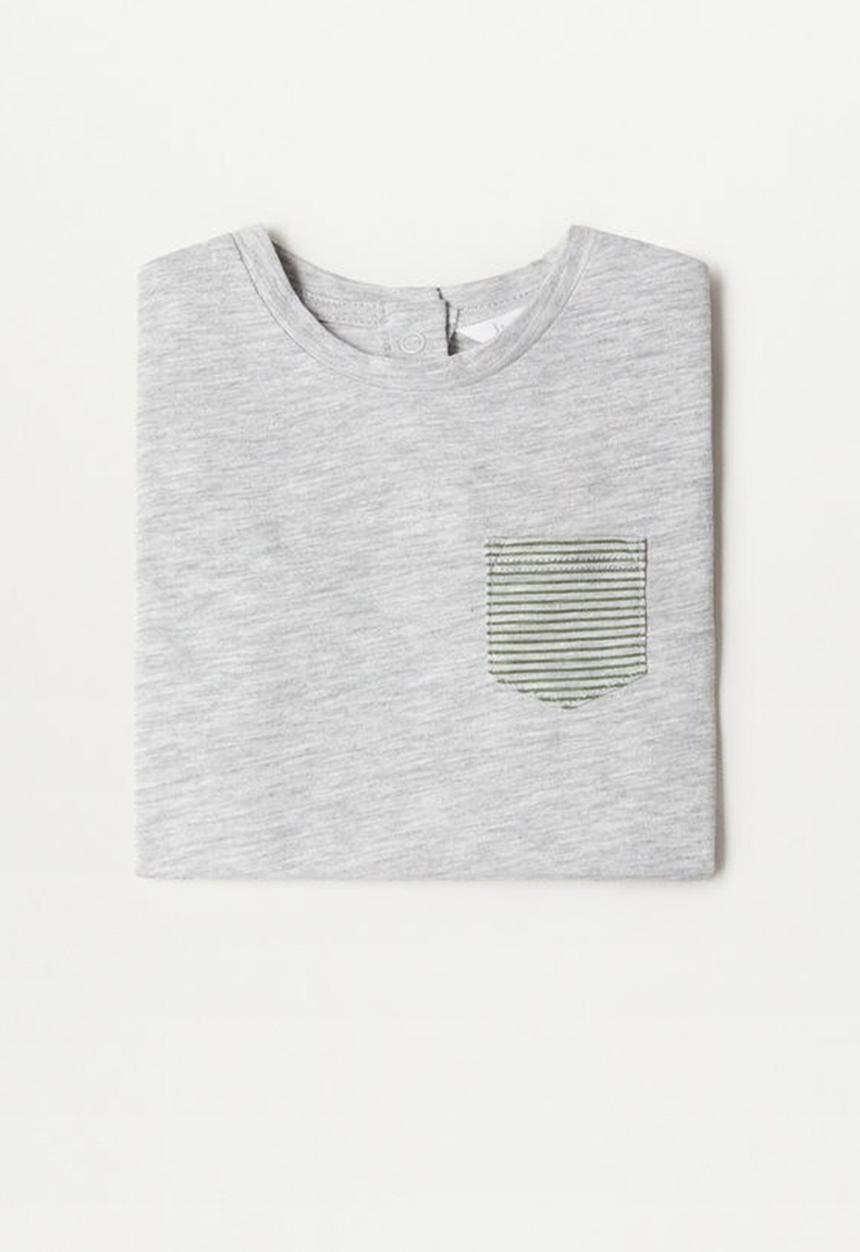 MANGO - T-shirt basic - grey