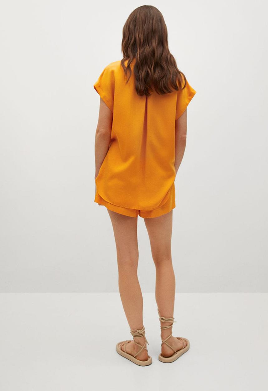 MANGO - Shirt lim - orange