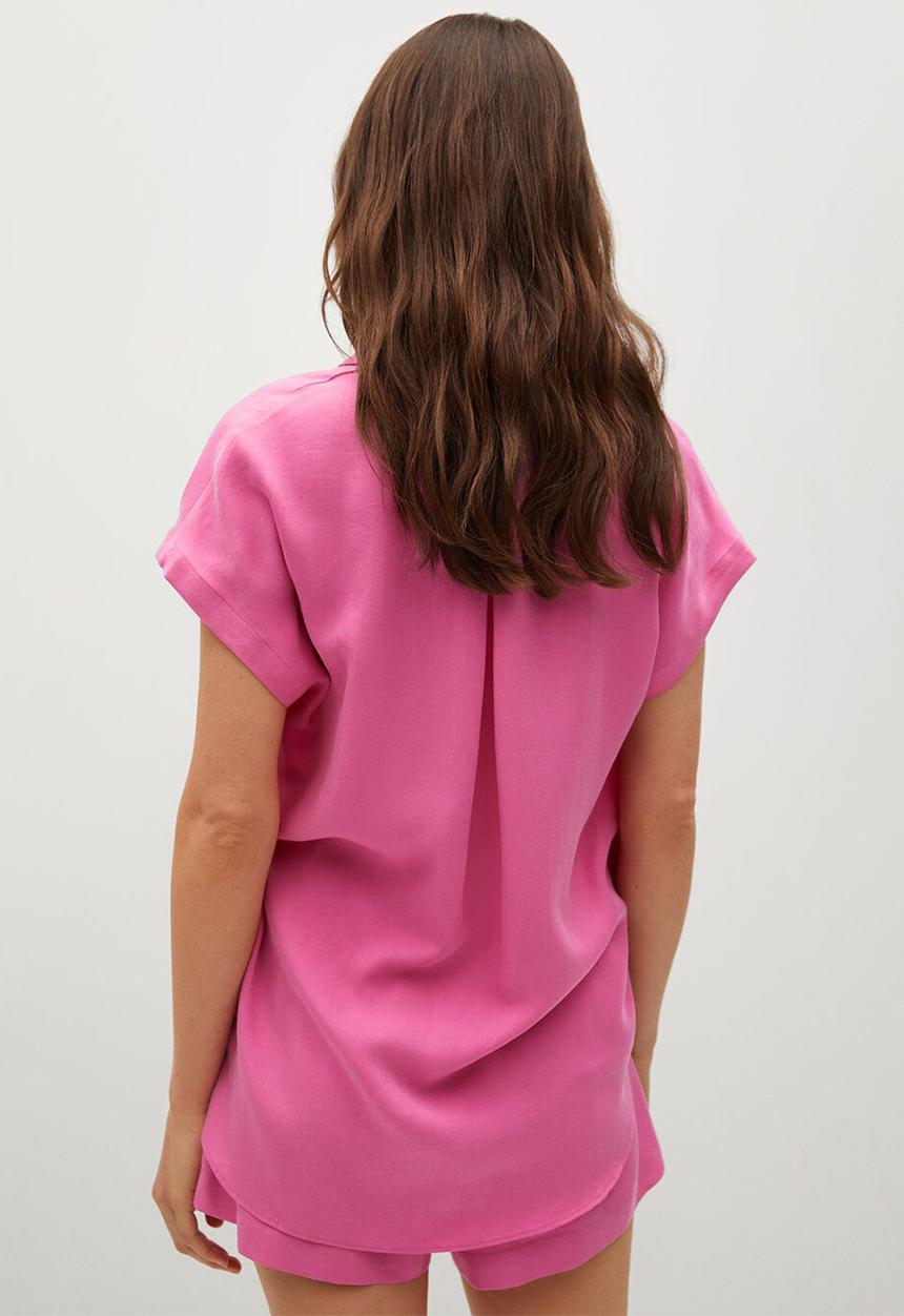 MANGO - Shirt lim - bright pink
