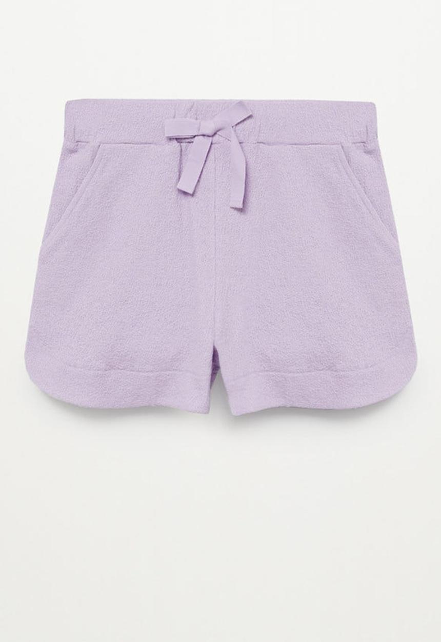 MANGO - Shorts boton - light pastel purple