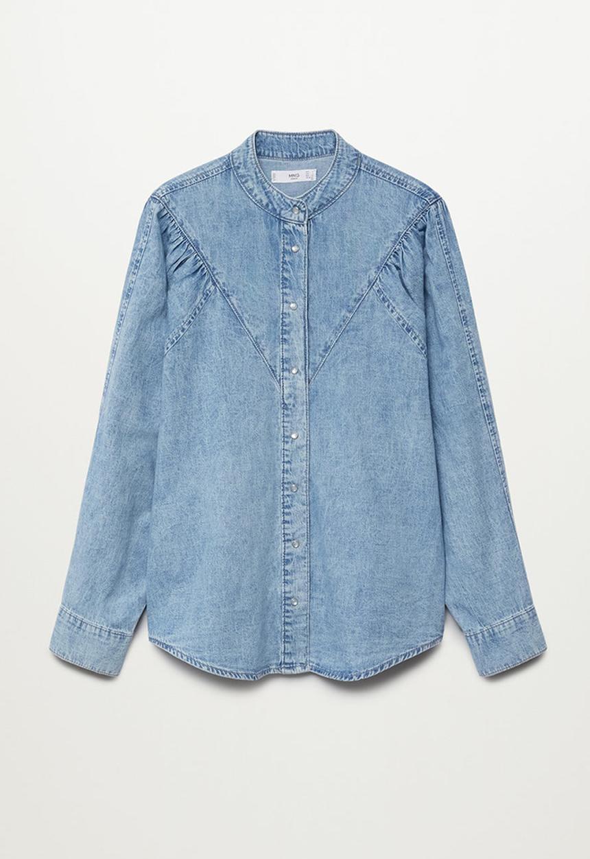 MANGO - Shirt lola - open blue