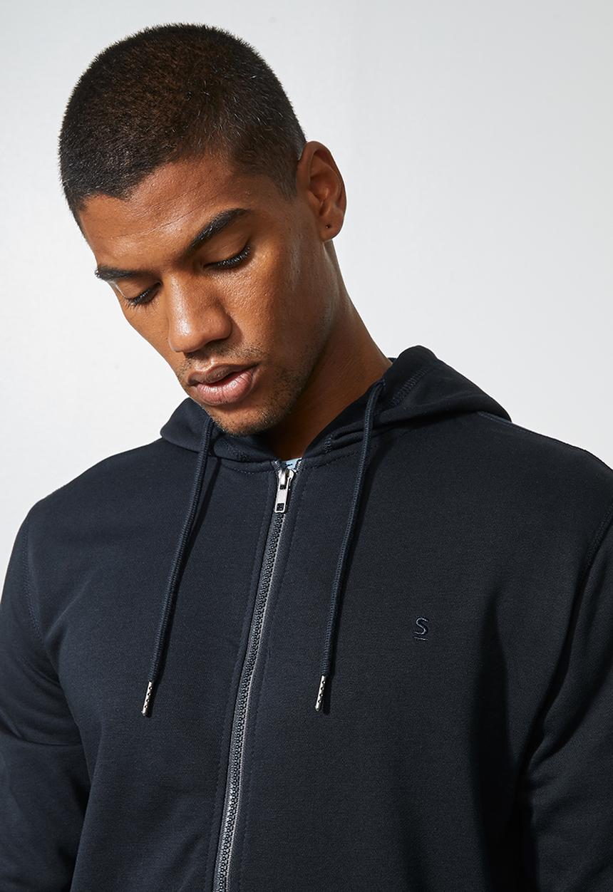 Superbalist - Noel zip through hoodie - navy