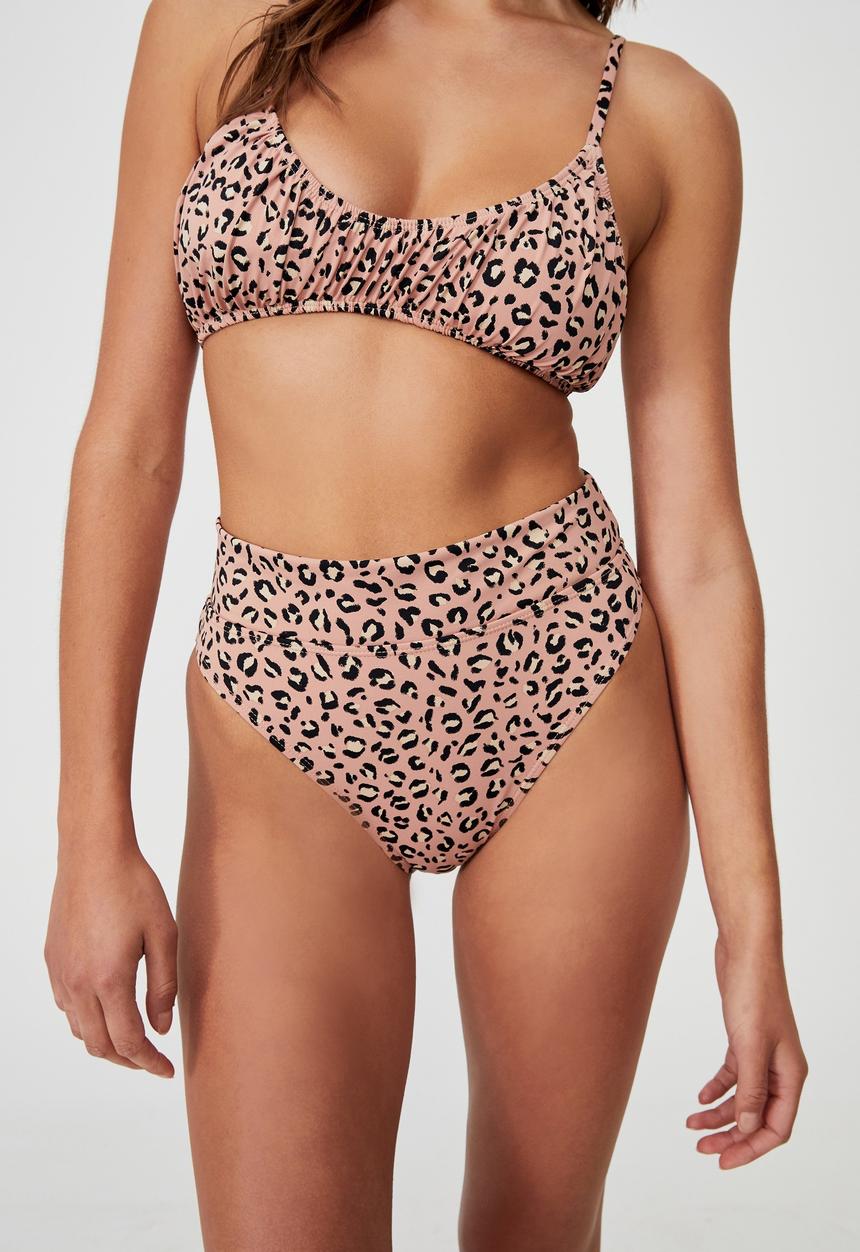 Cotton On - Highwaisted cheeky bikini bottom - leopard wave