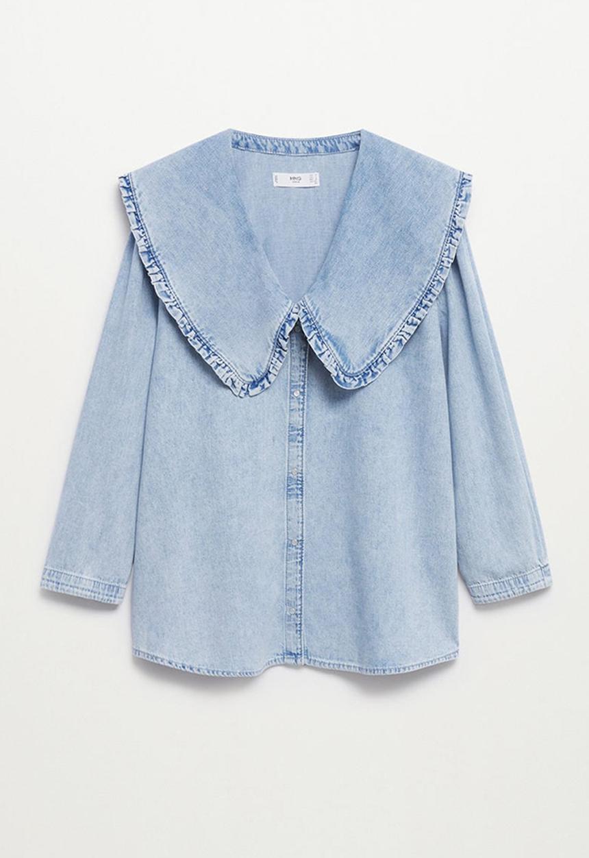 MANGO - Shirt grace - open blue