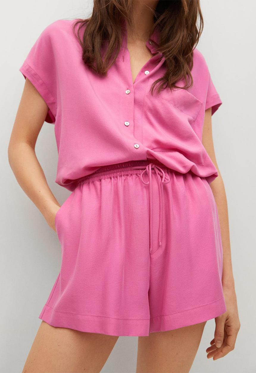 MANGO - Shorts lim - bright pink