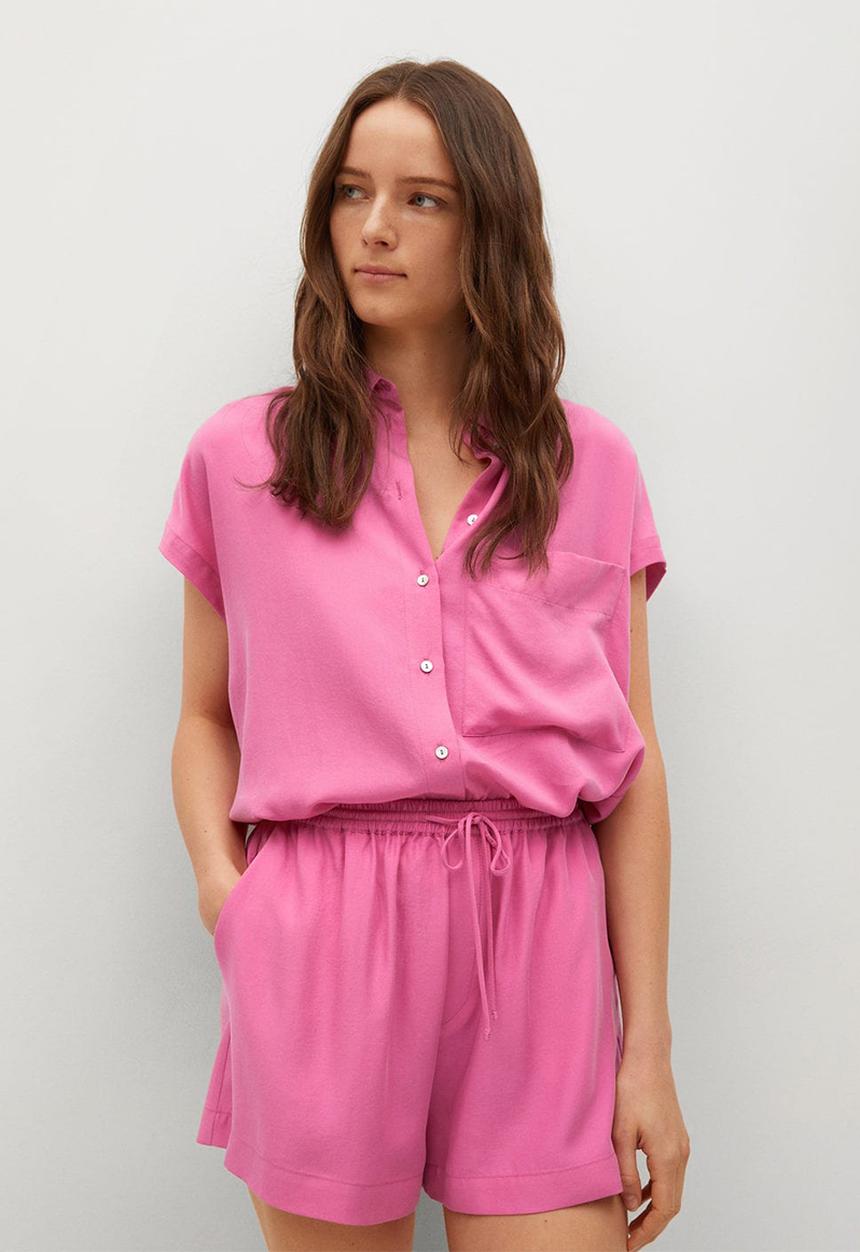 MANGO - Shorts lim - bright pink