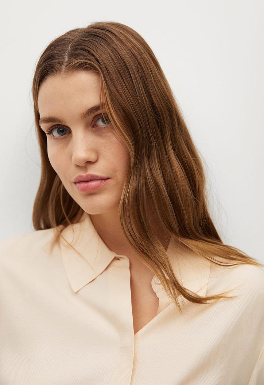 MANGO - Shirt royk - light beige