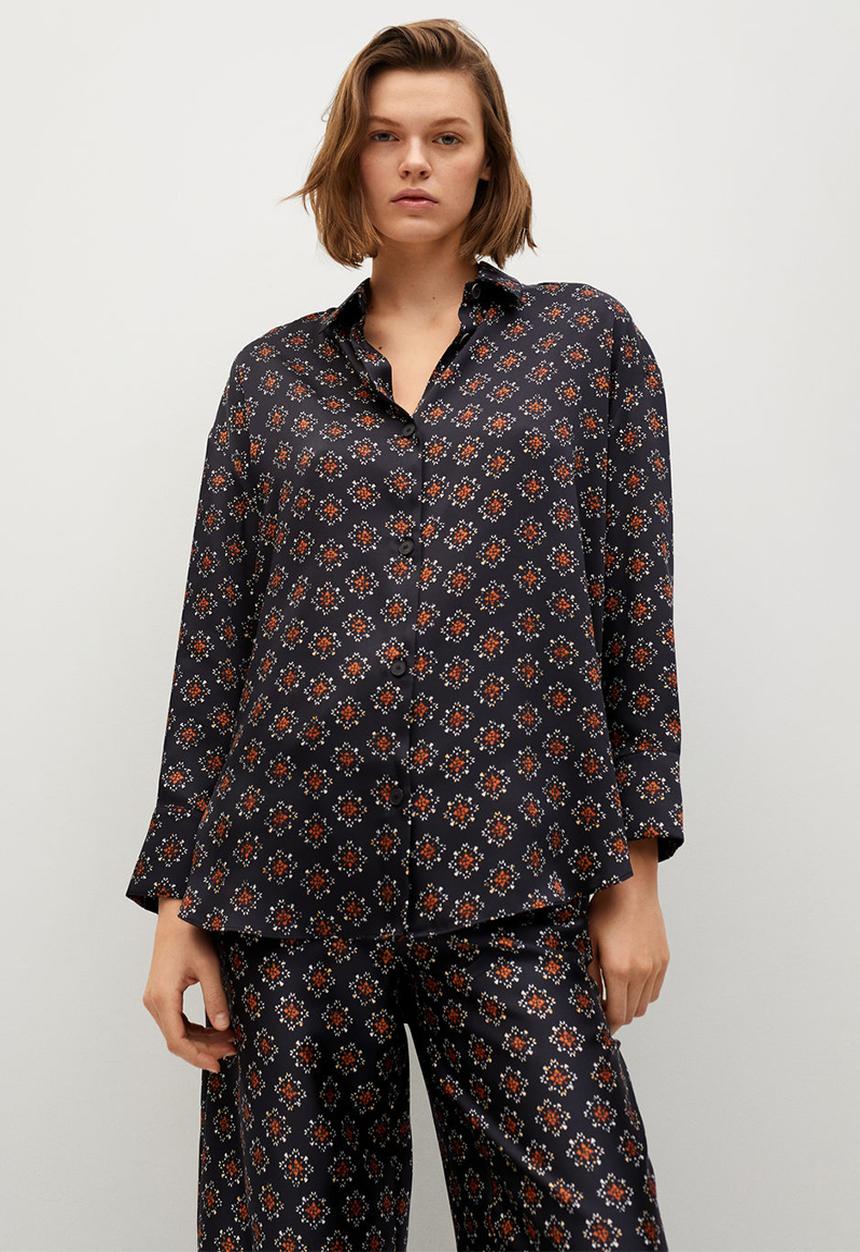 MANGO - Shirt africa - black