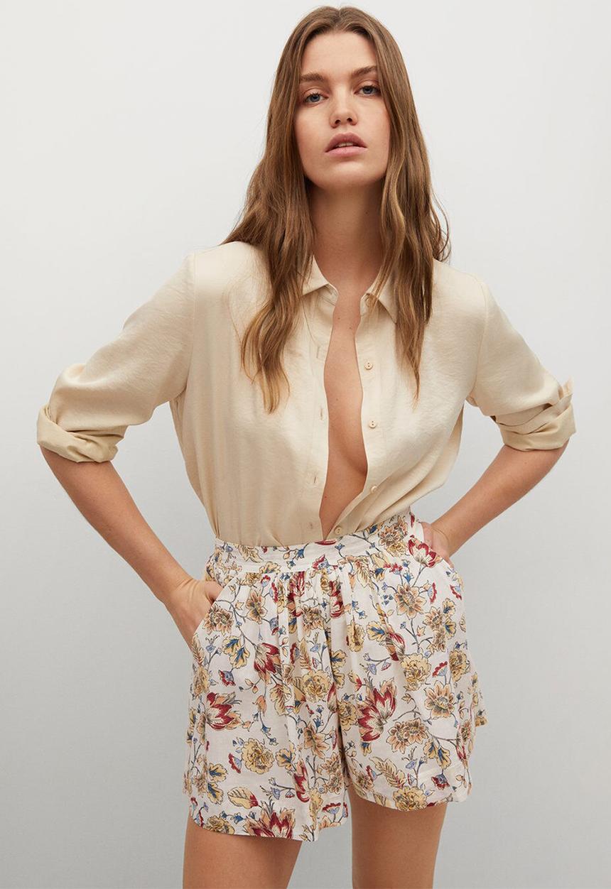 MANGO - Shorts paradise - off white 