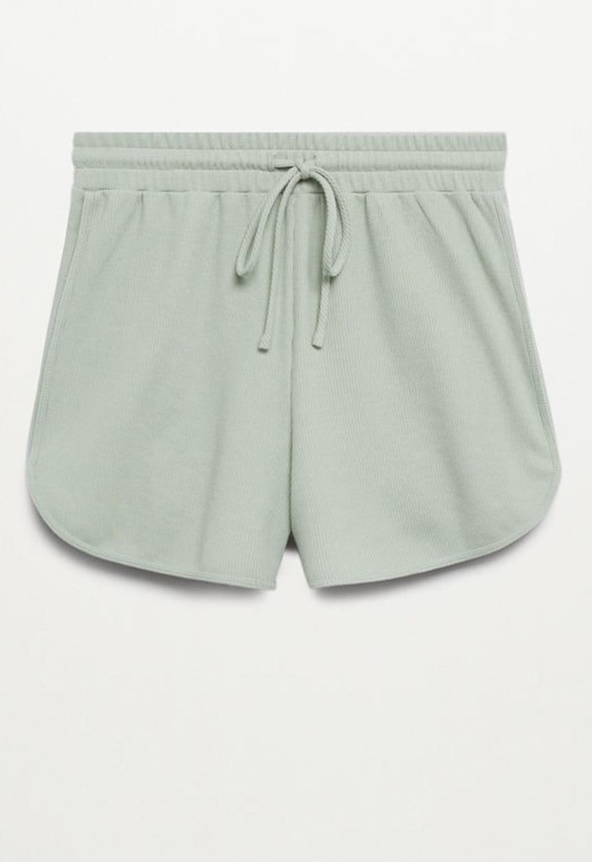 MANGO - Shorts waffle - green