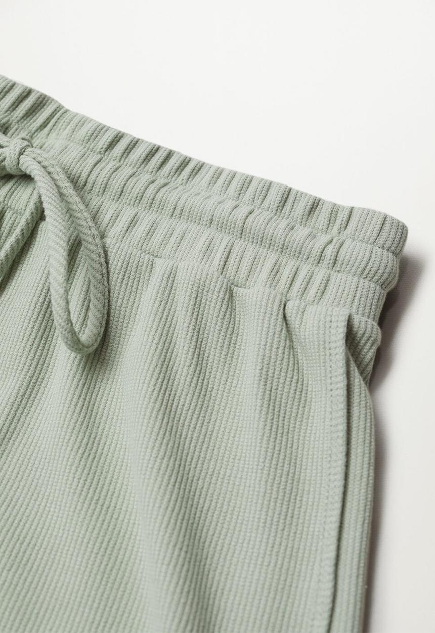 MANGO - Shorts waffle - green