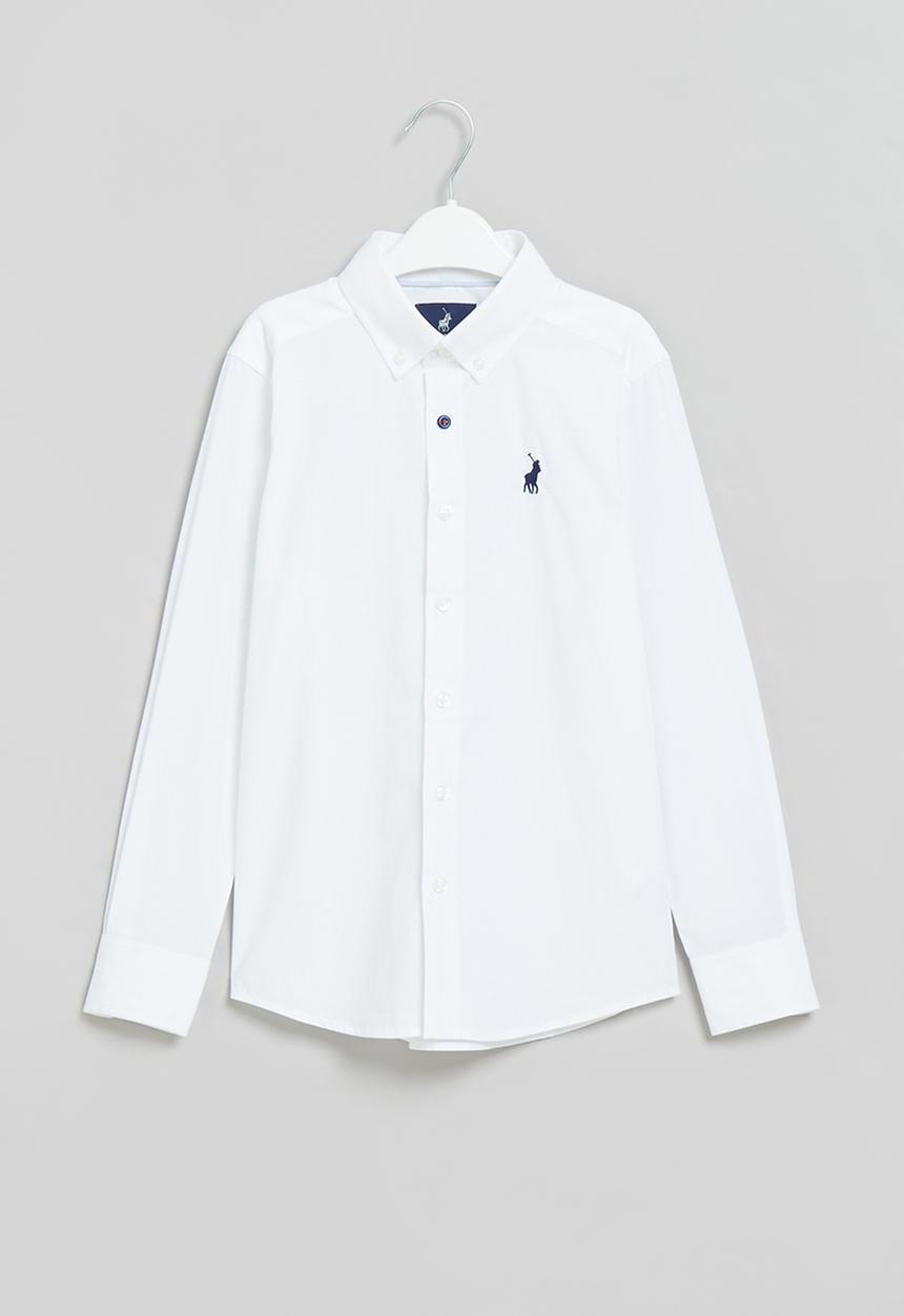 POLO - Boys nicholas long sleeve shirt - white