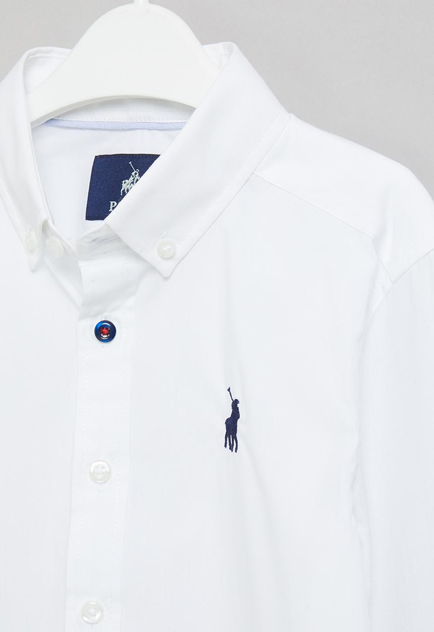 POLO - Boys nicholas long sleeve shirt - white