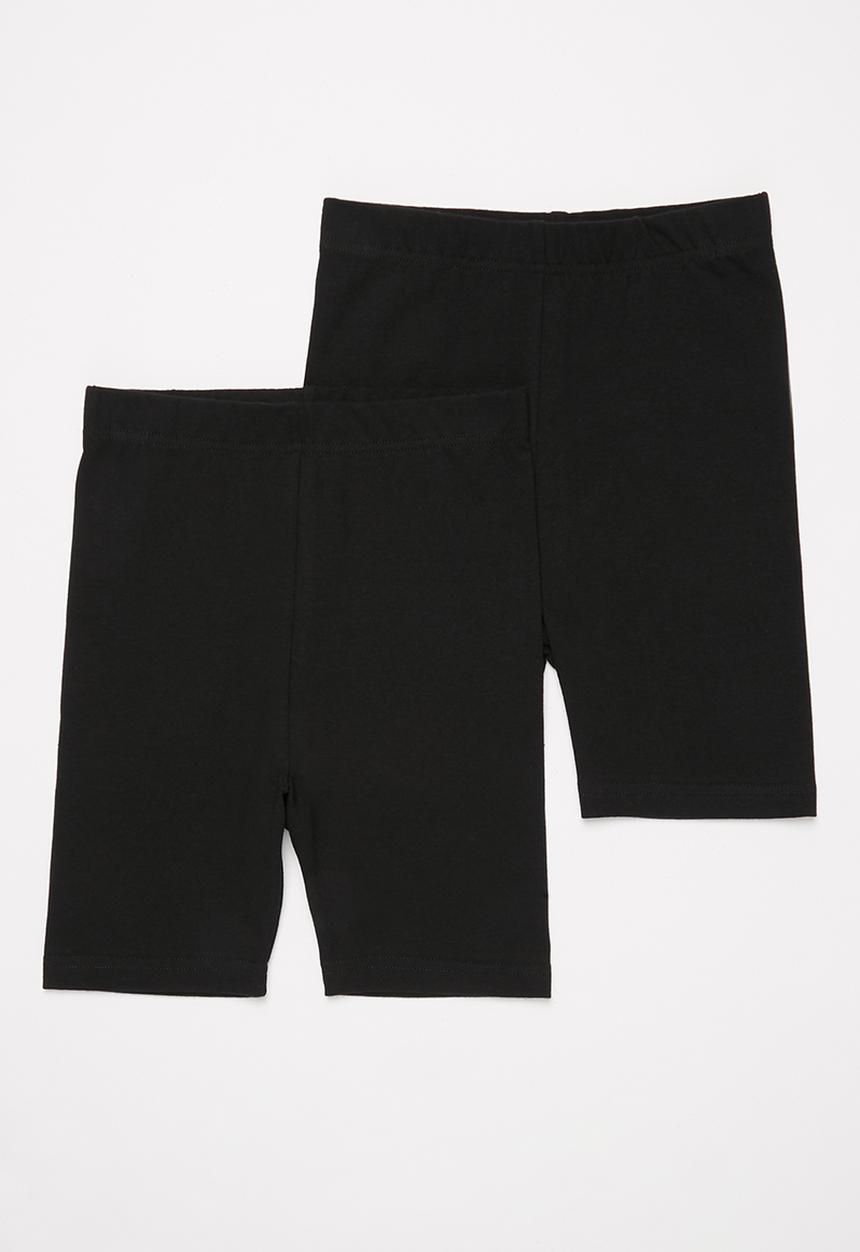 Pop Candy - Girls 2 pack cycling shorts - black