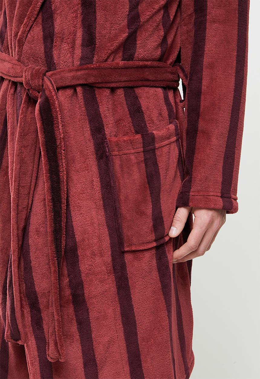 Brave Soul - Stripe dressing gown - burgundy