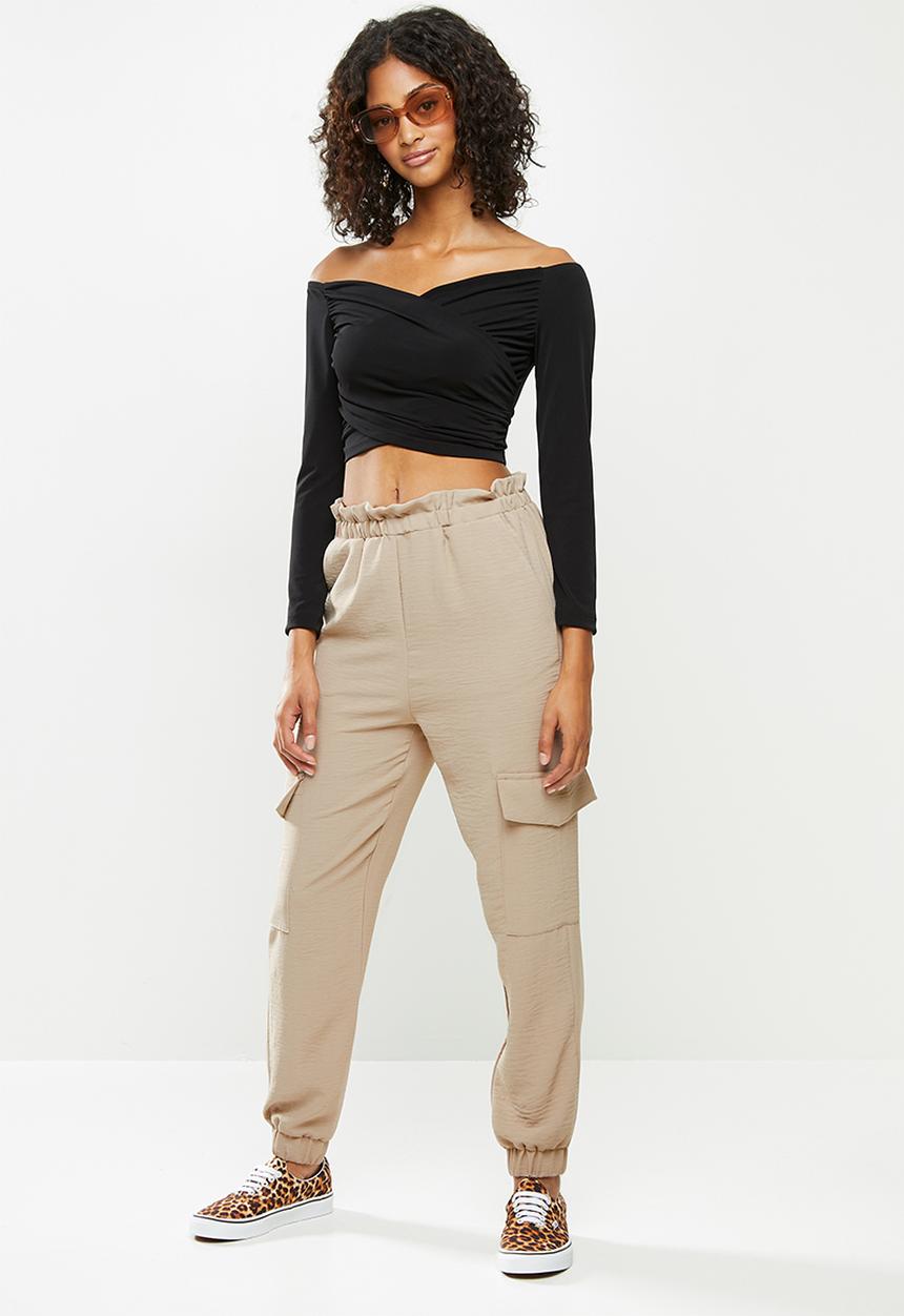 Blake - Long sleeve bardot repeat