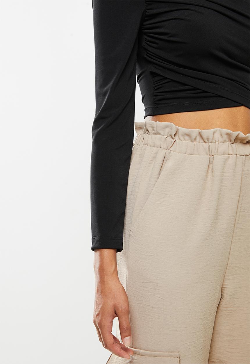 Blake - Long sleeve bardot repeat