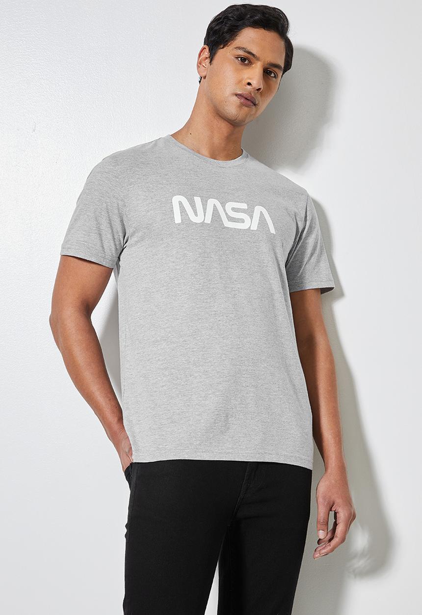 Superbalist - Nate nasa worm printed crew neck tee - grey