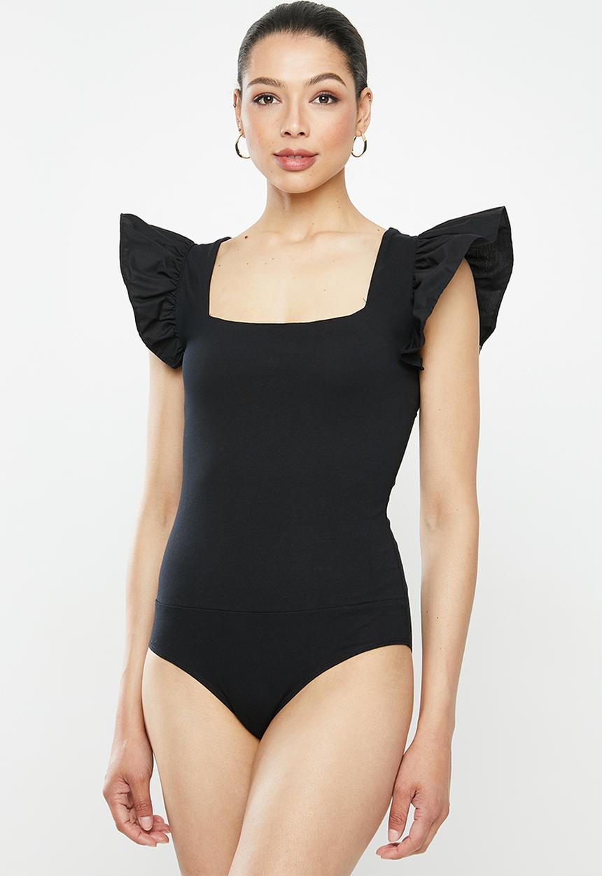 MILLA - Ruffle squareneck bodysuit