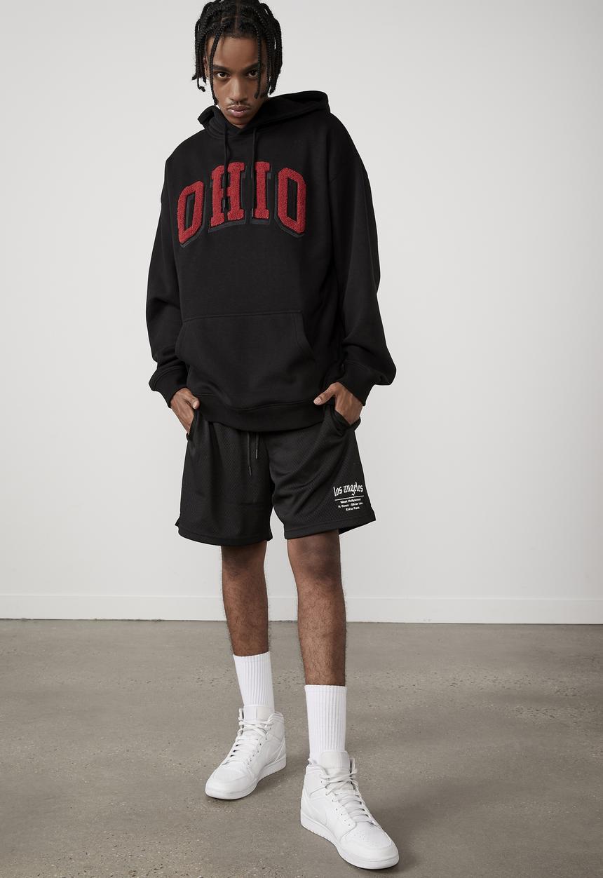 Factorie - Oversized graphic hoodie - black