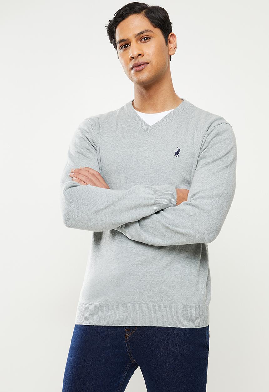 POLO - Luke v-neck knit - grey