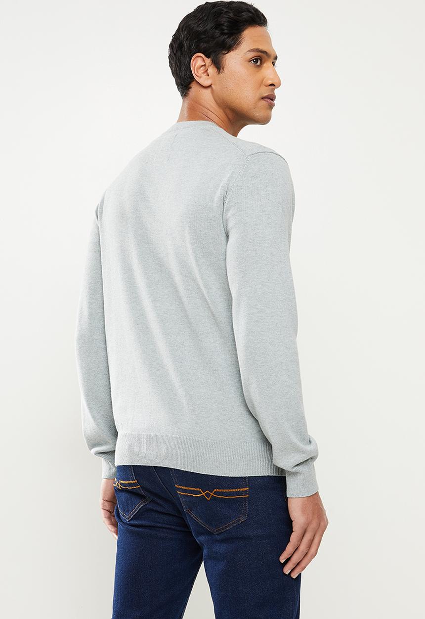 POLO - Luke v-neck knit - grey