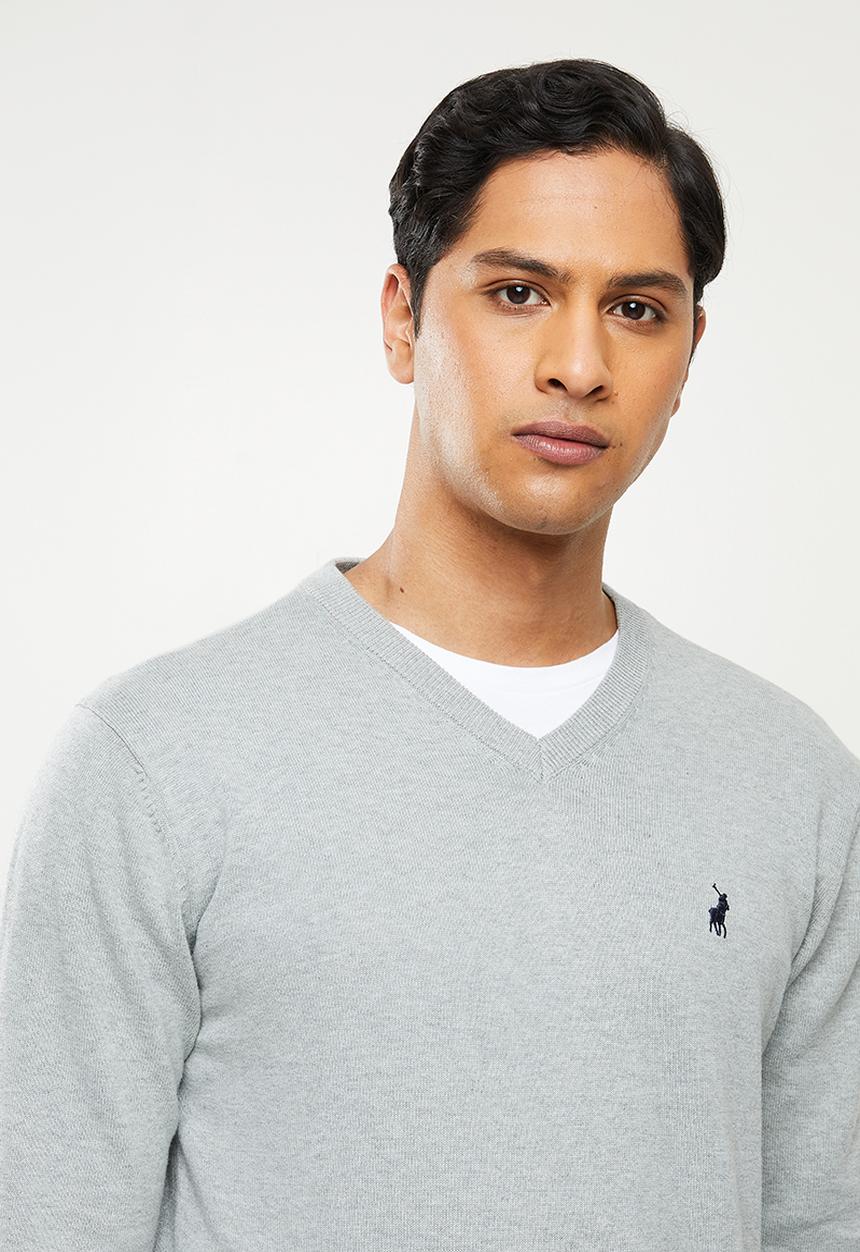 POLO - Luke v-neck knit - grey