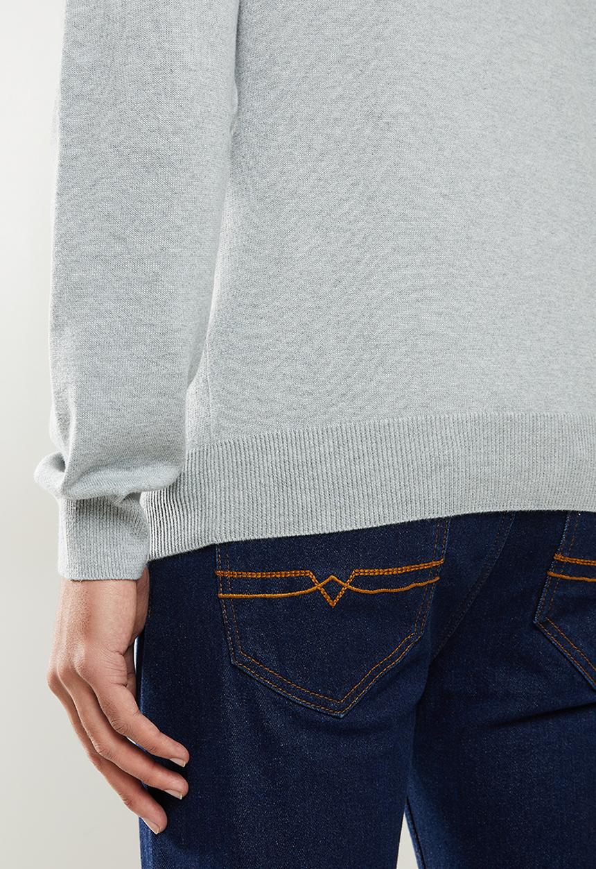 POLO - Luke v-neck knit - grey