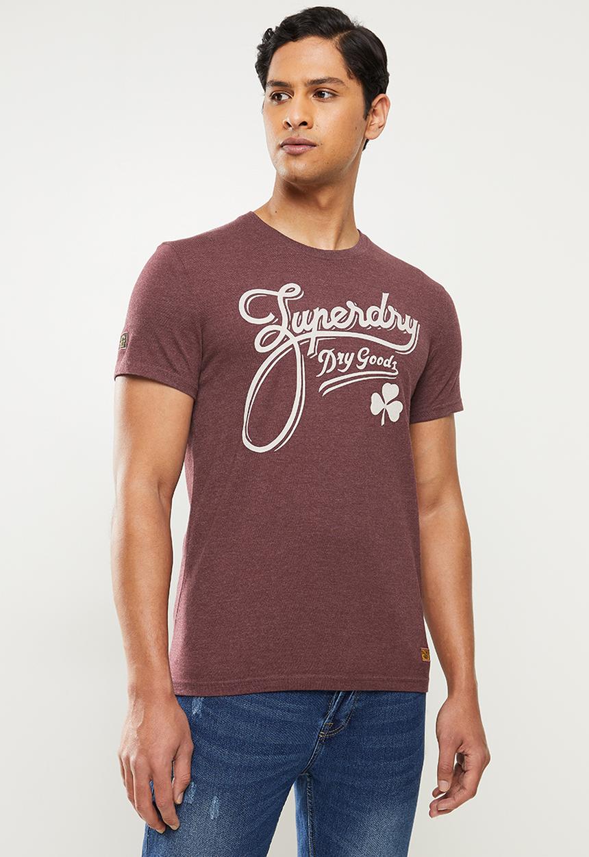 Superdry. - Workwear graphic tee - burgundy