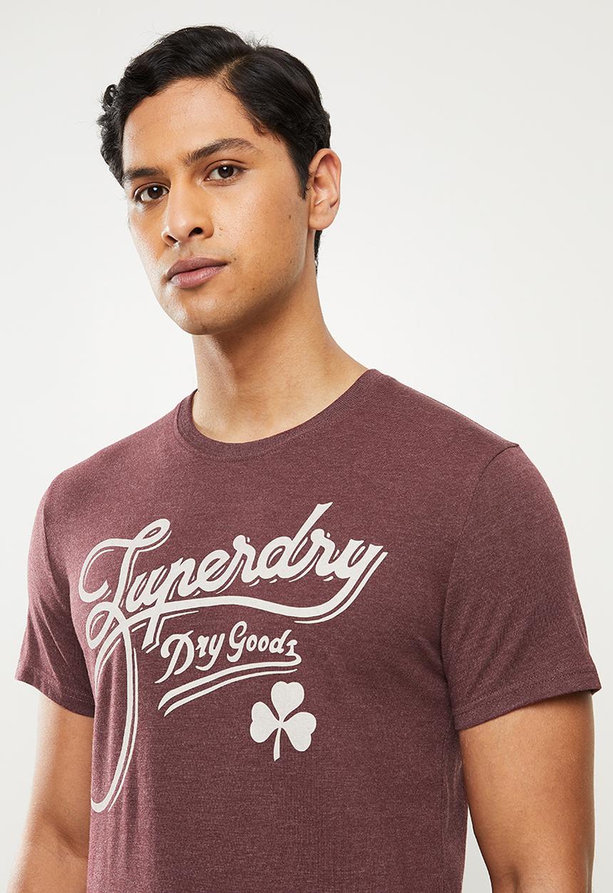 Superdry. - Workwear graphic tee - burgundy