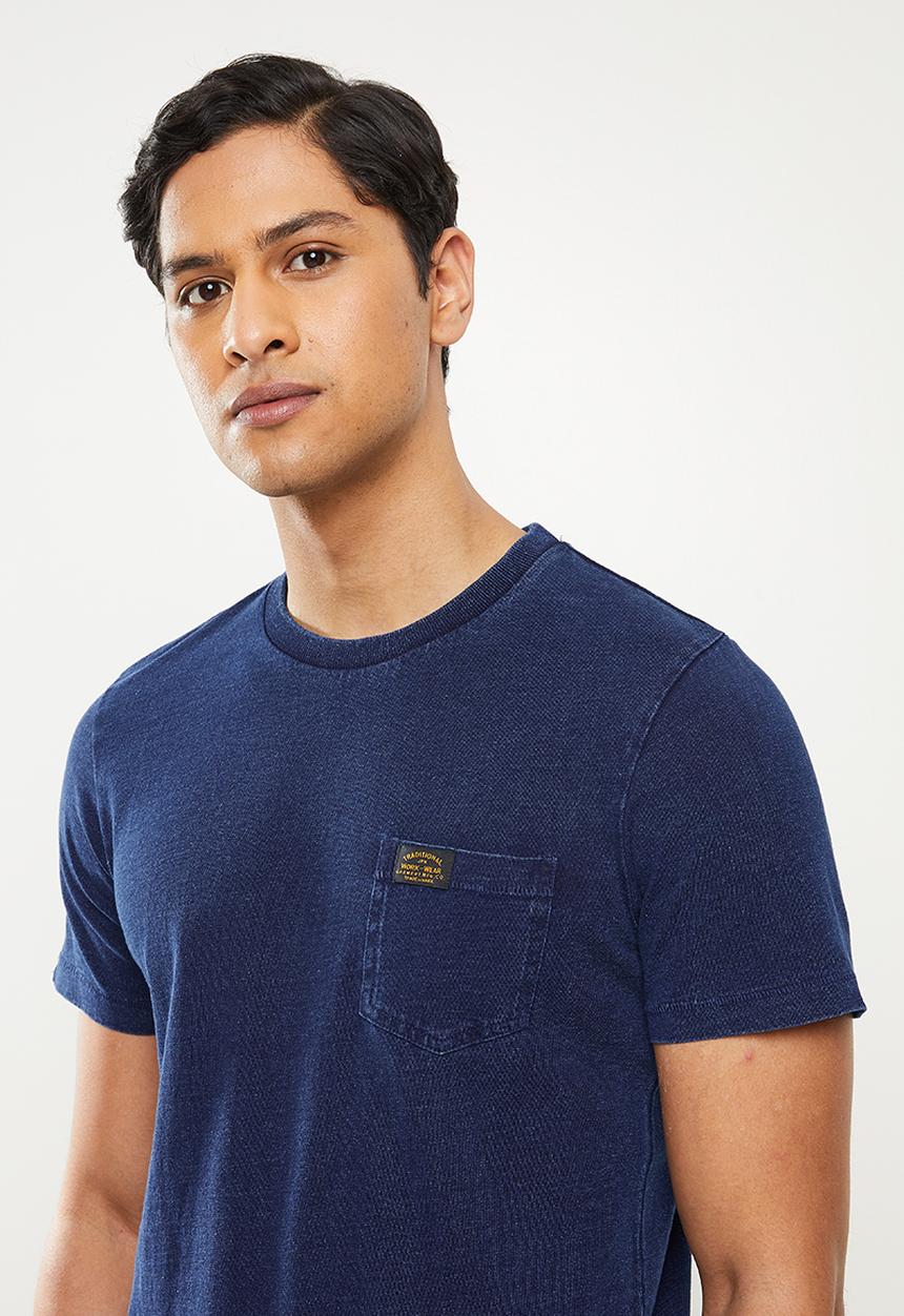 Superdry. - Workwear pocket tee - navy