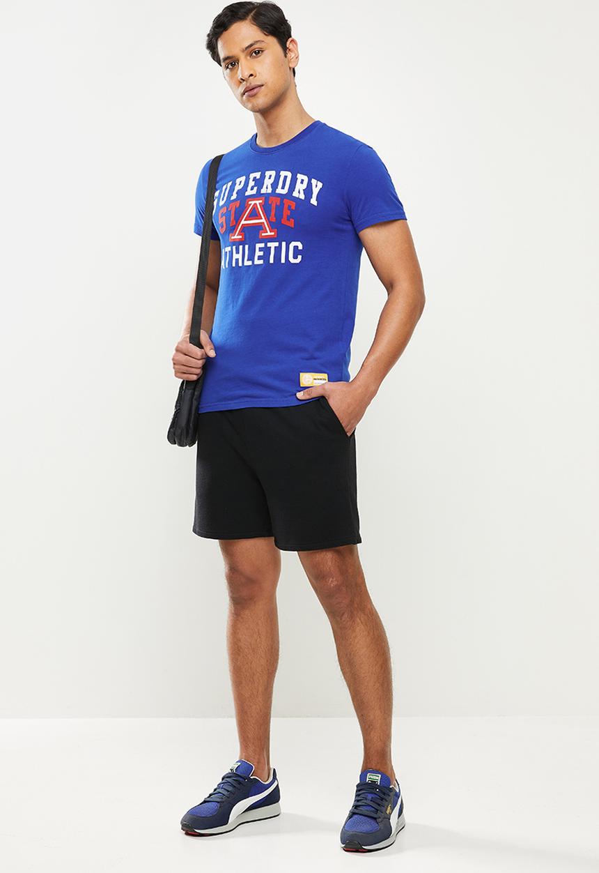 Superdry. - Track and field graphic tee - royal blue