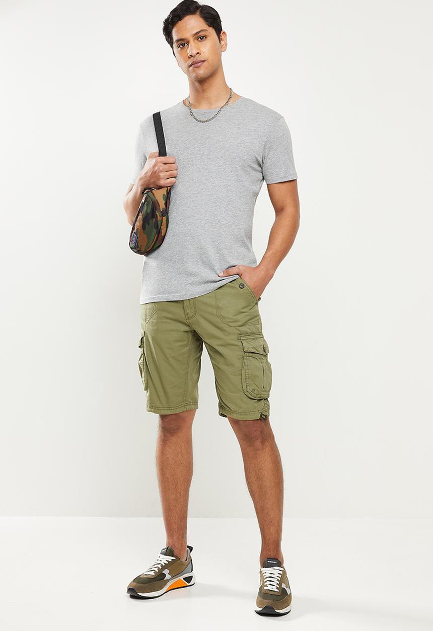 Brave Soul - George cargo shorts - green