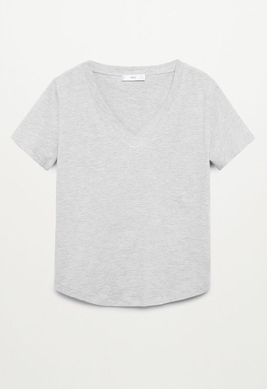 MANGO - T-shirt chalapi - medium grey