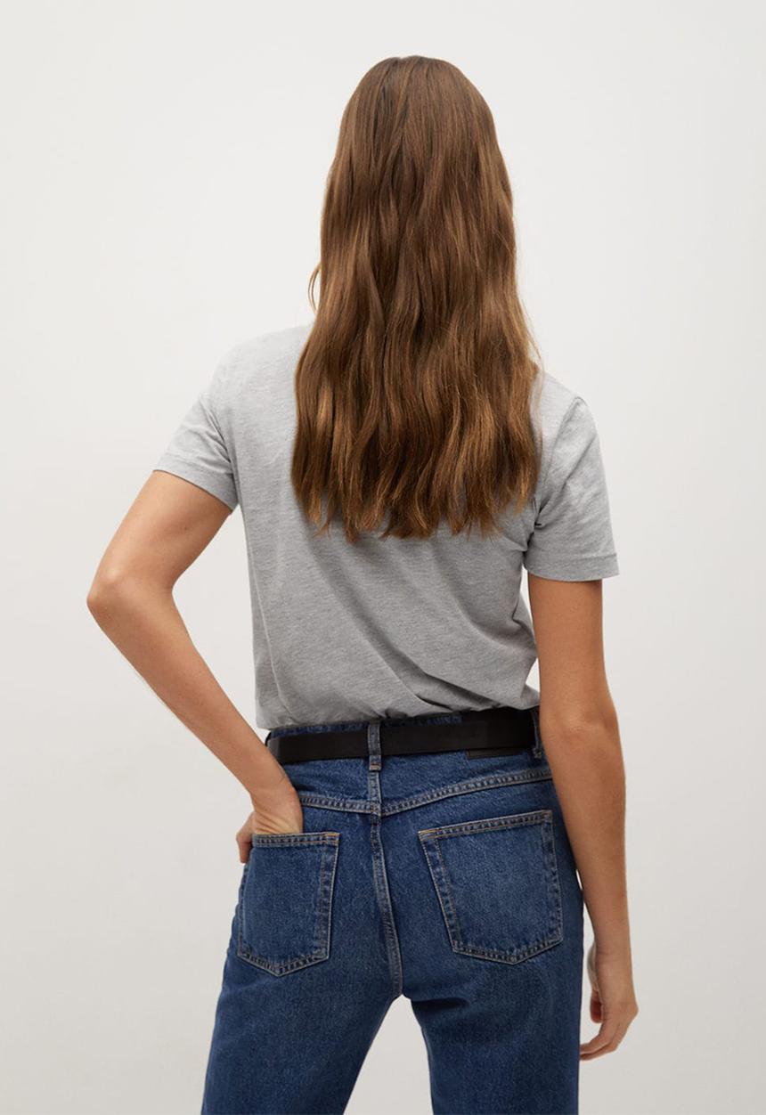 MANGO - T-shirt chalapi - medium grey