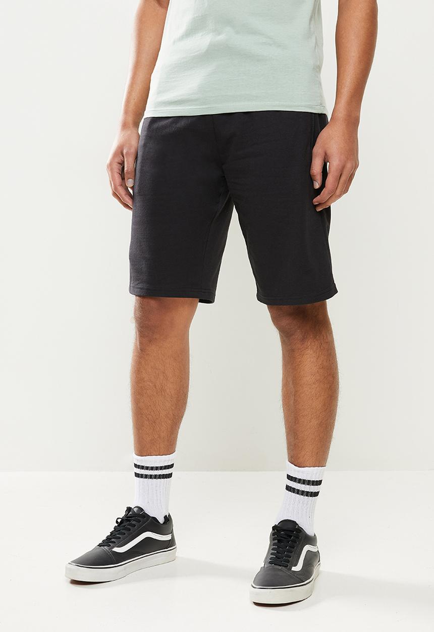 Brave Soul - Essential fleece shorts - black