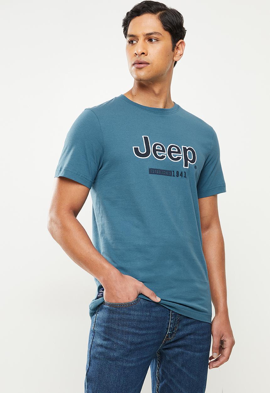 JEEP - Edison short sleeve logo tee - blue