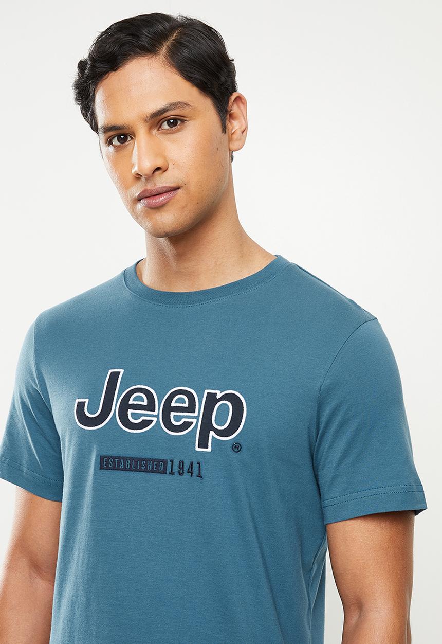 JEEP - Edison short sleeve logo tee - blue