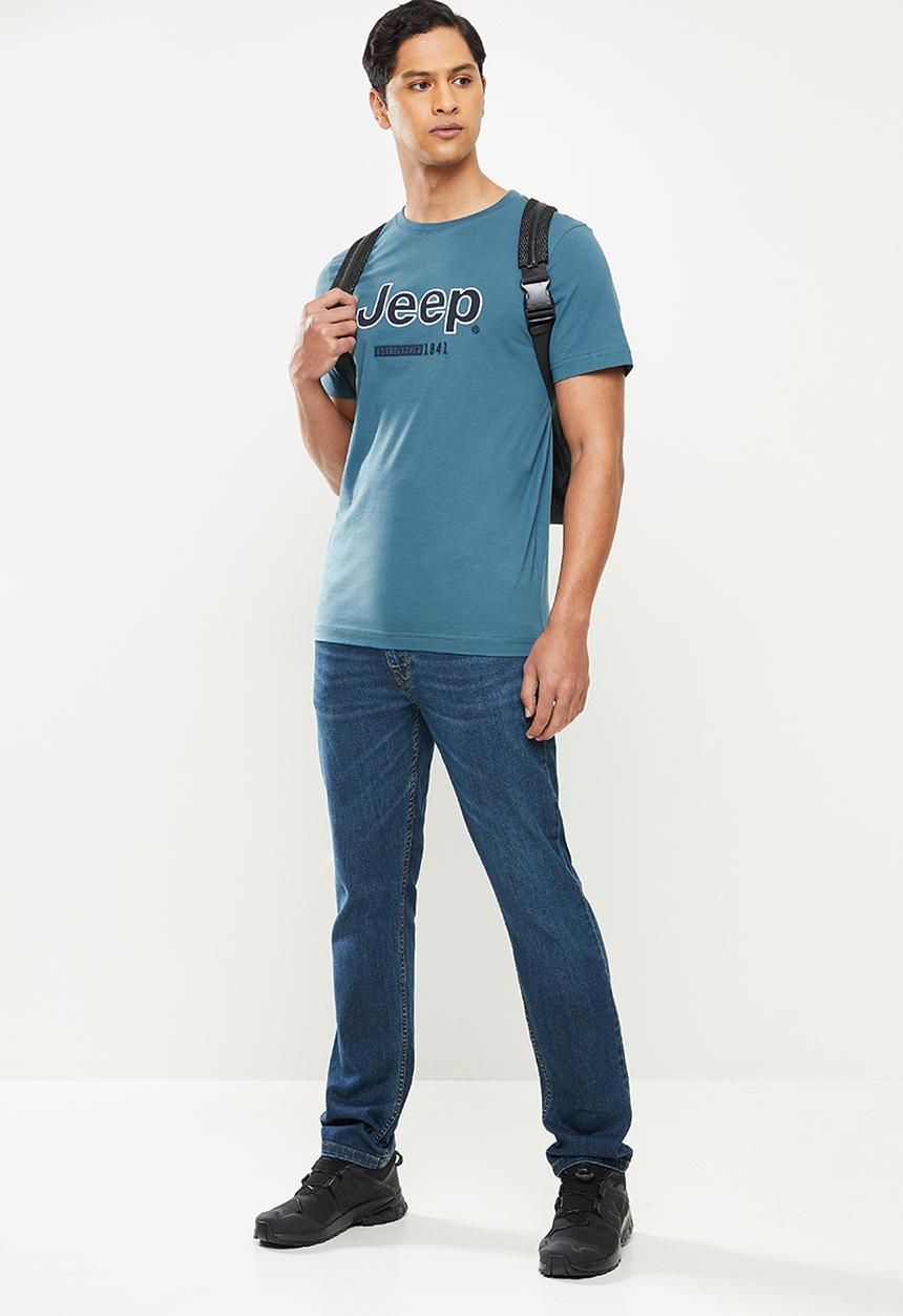 JEEP - Edison short sleeve logo tee - blue
