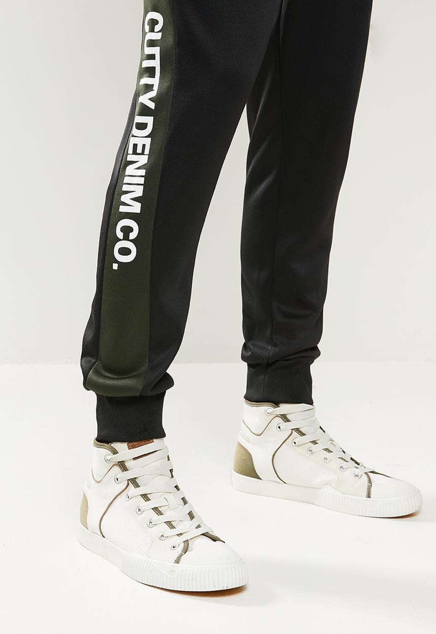 Cutty - Wayne regular fit scuba trackpants - black