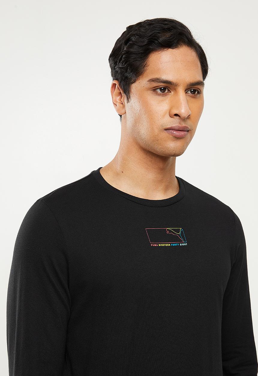 PUMA - Puma graphic long sleeve tee - puma black